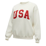 Sea salt Z Supply The Vera USA sweatshirt, a cozy basic sweatshirt for women, shown in extra small size.