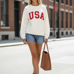 Sea Salt Z Supply The Vera USA sweatshirt, a cozy basics top in extra small, featuring soft fabric and casual style.