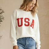 Sea salt Z Supply The Vera USA sweatshirt, an extra small basic top with a soft, comfortable fabric and casual fit.