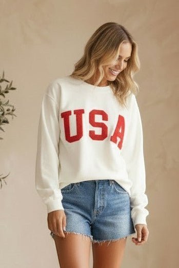 Sea salt Z Supply The Vera USA sweatshirt, an extra small basic top with a soft, comfortable fabric and casual fit.
