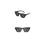 Polished black and grey Z Supply Villa sunglasses with rounded frames and tinted lenses, stylish accessory for sun protection.