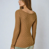 Reverse Coverstitch Top Toffee