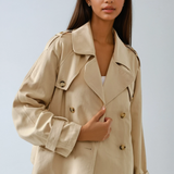 Half Trench Double Button Jacket
