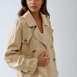 Half Trench Double Button Jacket