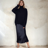 Turtleneck Knit Sweater Black