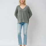 V-Neck Dolman Sleeve Sweater