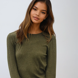 Ribbed Crew Neck Long Sleeve