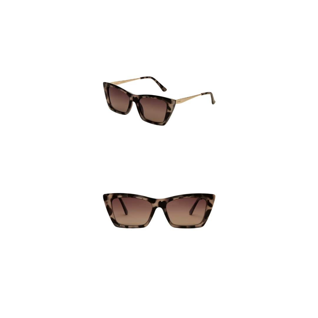 Brown tortoise gradient The Lookout sunglasses by Z Supply, stylish accessories with rounded frames and tinted lenses.