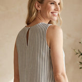 Z Supply Scout Striped Summer Top shown on a virtual model, featuring classic striped pattern and casual fit, perfect for warm weather.